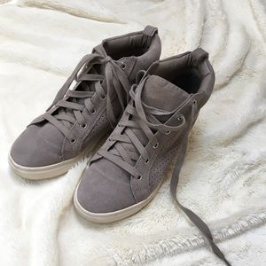 Steve Madden grey suede high top sneakers